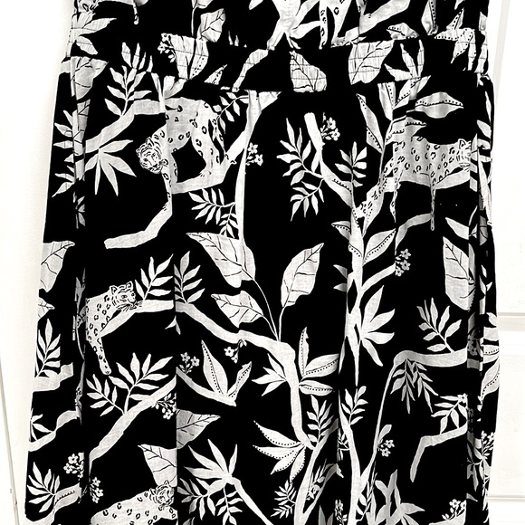 Talbots Black Gray Floral Print Sleeveless Pocket Dress Size 8 - Picture 5 of 8